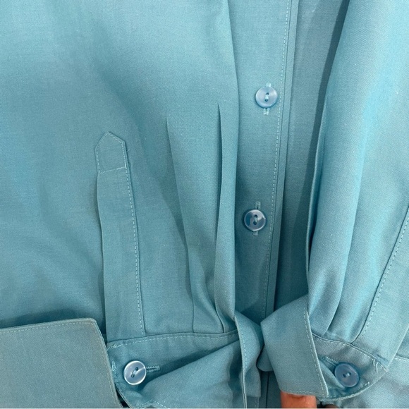 Coldwater Creek Blue Button-Down Shirt, Size M 100% Cotton Officewear Minimalist - Picture 4 of 16